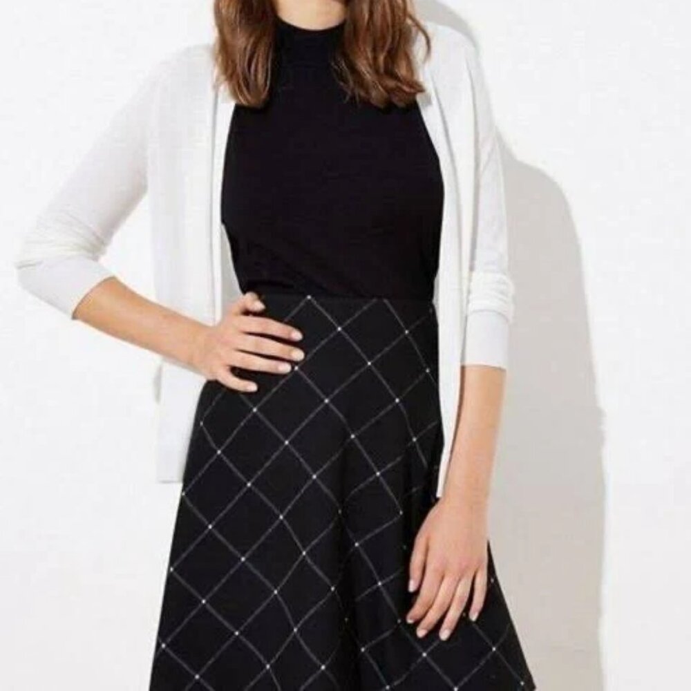 Mario Serrani Checkered A-Line Skirt